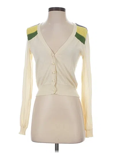 Pre-owned Ella Moss Cardigan Sweater In Ivory