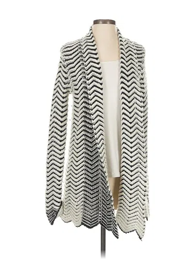 Pre-owned Ella Moss Cardigan Sweater In White