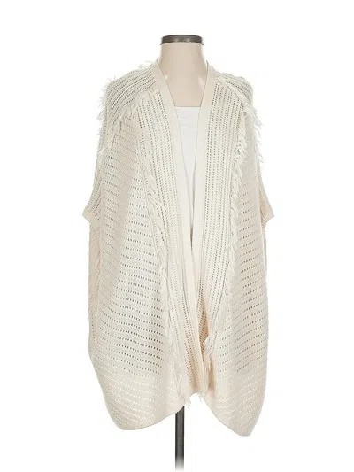 Pre-owned Ella Moss Cardigan Sweater In White