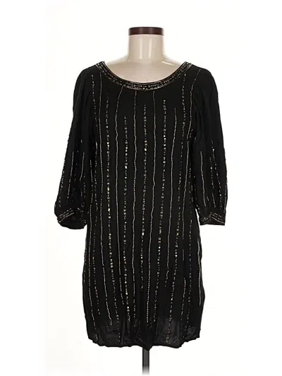 Pre-owned Ella Moss Casual Dress In Black