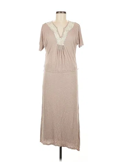 Pre-owned Ella Moss Casual Dress In Brown