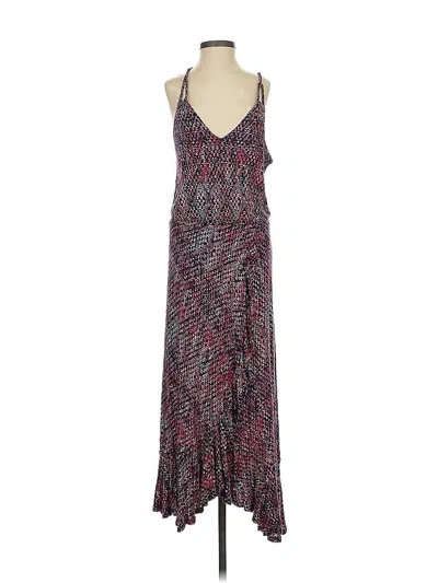 Pre-owned Ella Moss Casual Dress In Burgundy