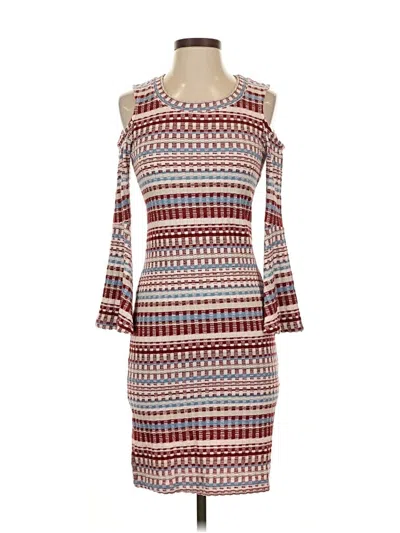 Pre-owned Ella Moss Casual Dress In Burgundy