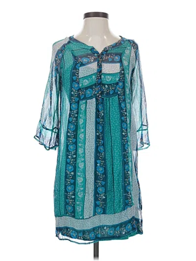 Pre-owned Ella Moss Casual Dress In Teal