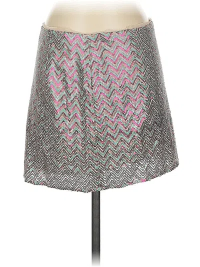 Pre-owned Ella Moss Casual Skirt In Silver