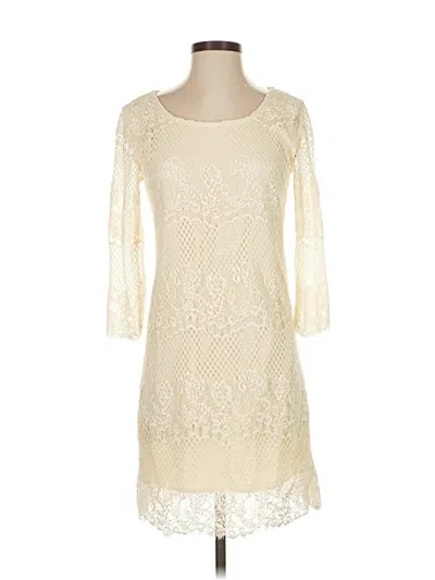 Pre-owned Ella Moss Cocktail Dress In White