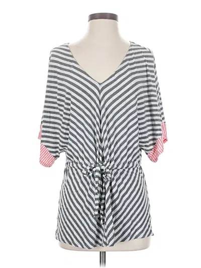 Pre-owned Ella Moss Kimono In Gray