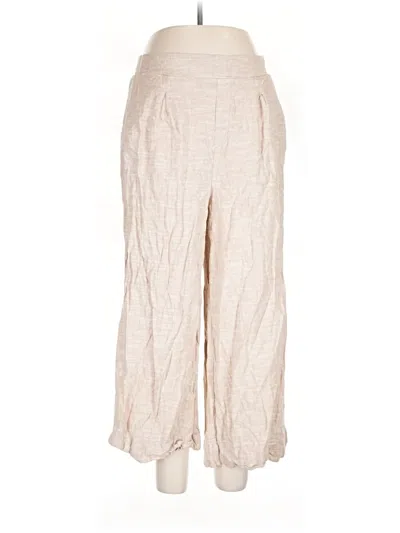 Pre-owned Ella Moss Linen Pants In Brown