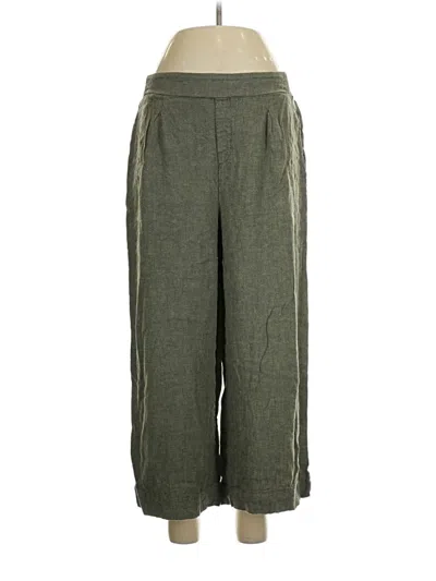 Pre-owned Ella Moss Linen Pants In Green