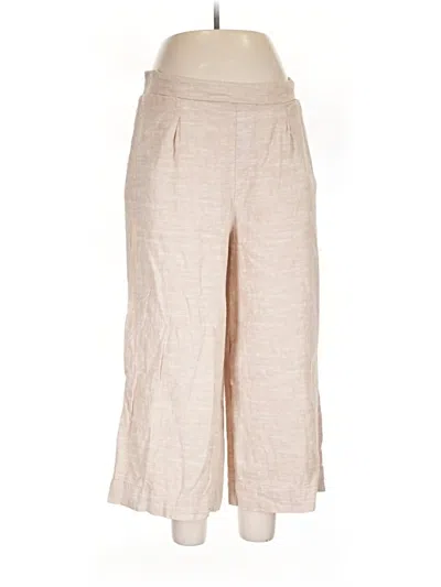 Pre-owned Ella Moss Linen Pants In Tan