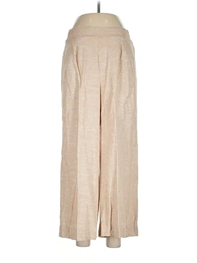 Pre-owned Ella Moss Linen Pants In Tan