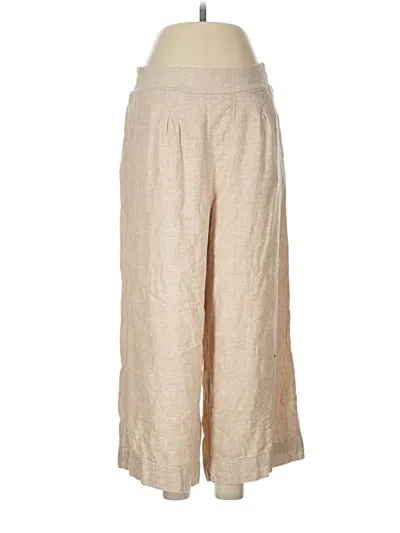 Pre-owned Ella Moss Linen Pants In Tan