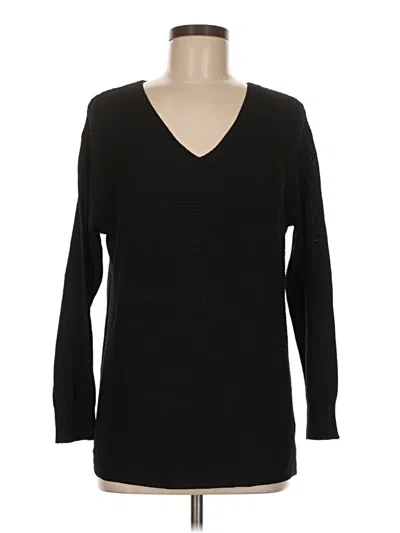 Pre-owned Ella Moss Long Sleeve T-shirt In Black