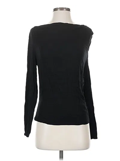 Pre-owned Ella Moss Long Sleeve T-shirt In Black