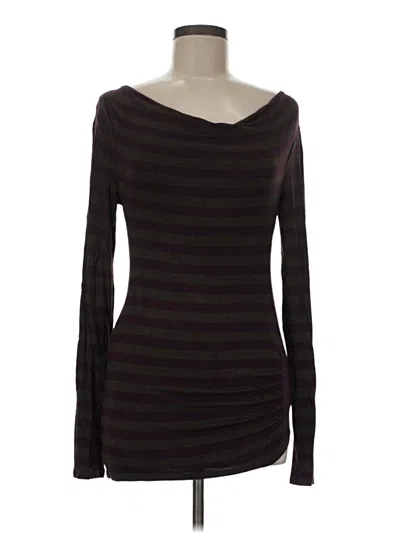 Pre-owned Ella Moss Long Sleeve T-shirt In Brown