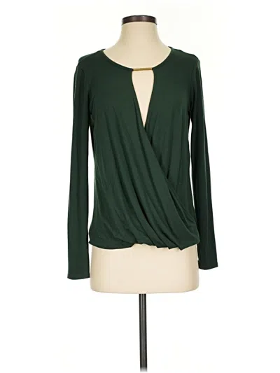 Pre-owned Ella Moss Long Sleeve T-shirt In Green