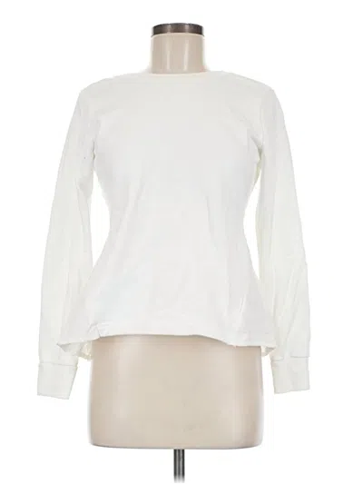 Pre-owned Ella Moss Long Sleeve T-shirt In Ivory