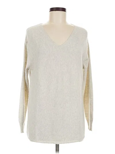 Pre-owned Ella Moss Long Sleeve T-shirt In Ivory