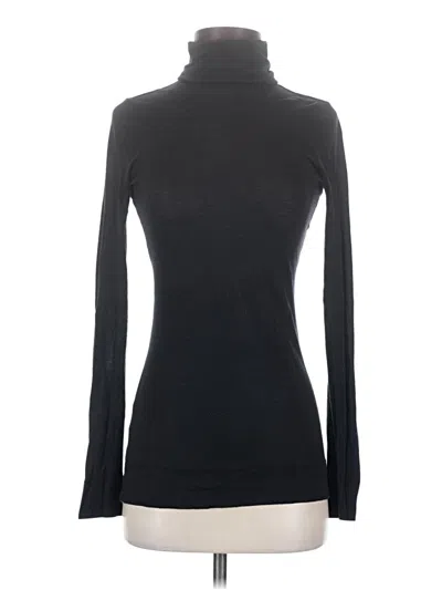 Pre-owned Ella Moss Long Sleeve Turtleneck In Black