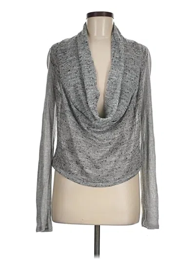 Pre-owned Ella Moss Long Sleeve Turtleneck In Gray