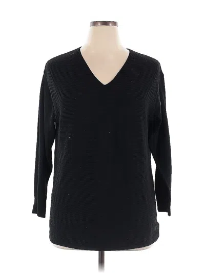 Pre-owned Ella Moss Pullover Sweater In Black