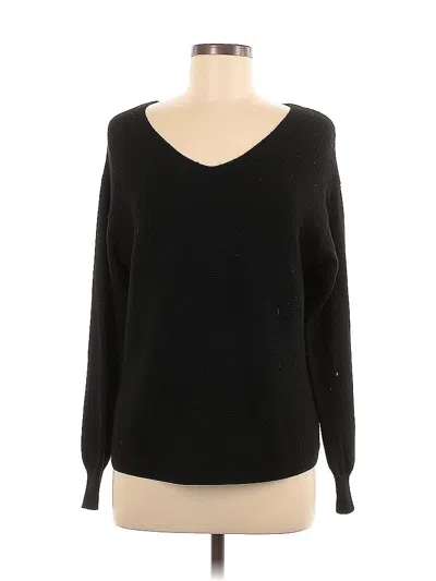 Pre-owned Ella Moss Pullover Sweater In Black