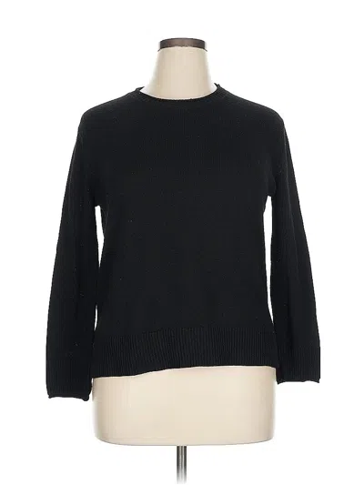 Pre-owned Ella Moss Pullover Sweater In Black