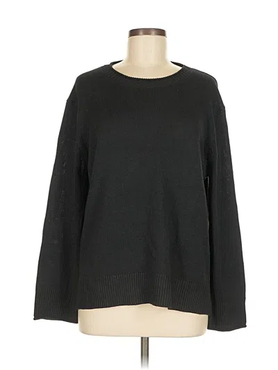 Pre-owned Ella Moss Pullover Sweater In Black
