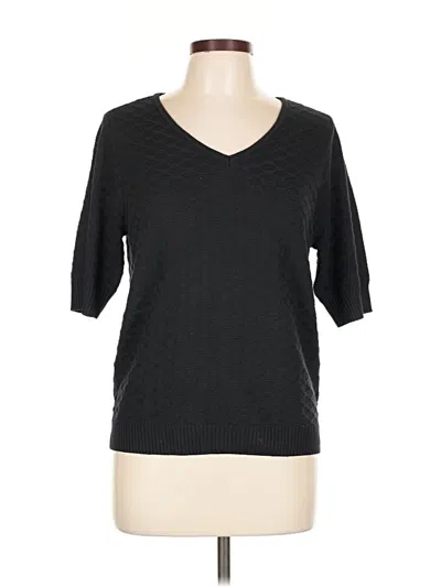 Pre-owned Ella Moss Pullover Sweater In Black