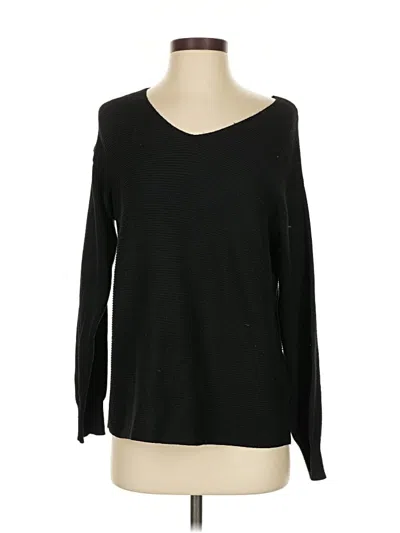 Pre-owned Ella Moss Pullover Sweater In Black