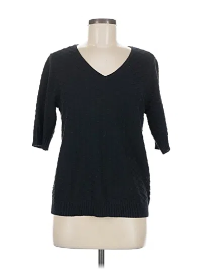 Pre-owned Ella Moss Pullover Sweater In Black