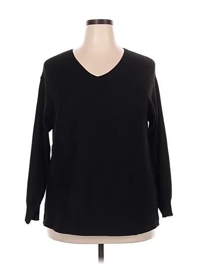 Pre-owned Ella Moss Pullover Sweater In Black
