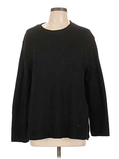 Pre-owned Ella Moss Pullover Sweater In Black