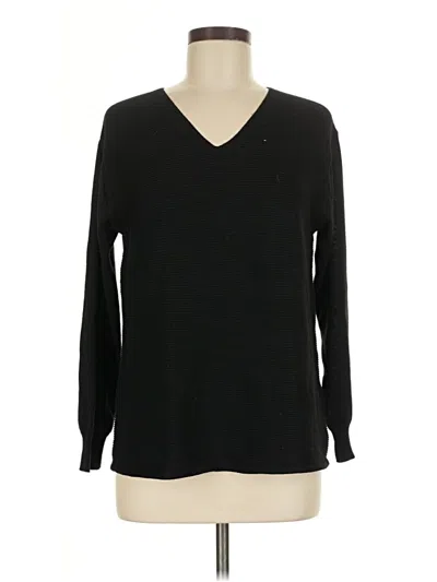 Pre-owned Ella Moss Pullover Sweater In Black