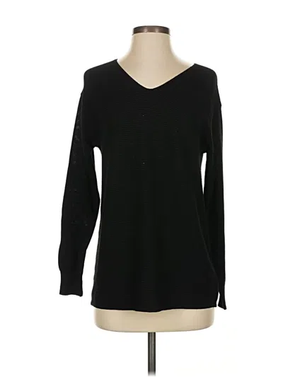 Pre-owned Ella Moss Pullover Sweater In Black