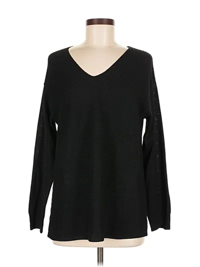 Pre-owned Ella Moss Pullover Sweater In Black