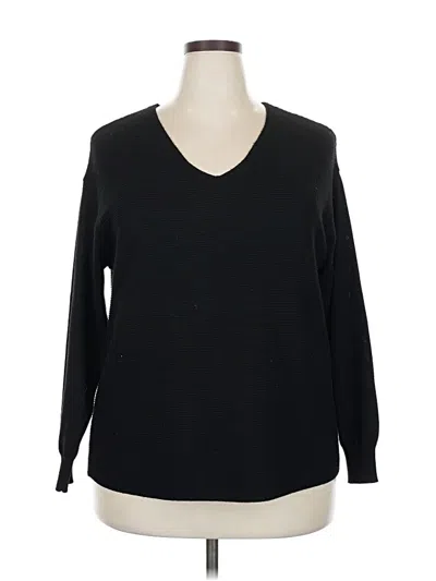 Pre-owned Ella Moss Pullover Sweater In Black
