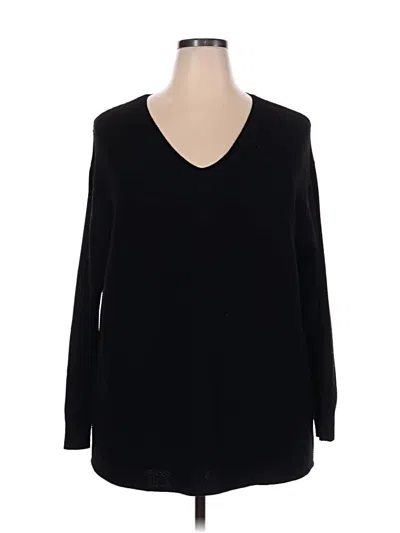 Pre-owned Ella Moss Pullover Sweater In Black
