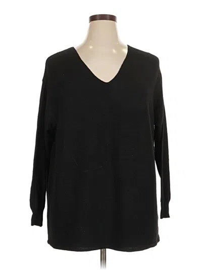 Pre-owned Ella Moss Pullover Sweater In Black
