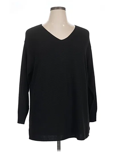 Pre-owned Ella Moss Pullover Sweater In Black