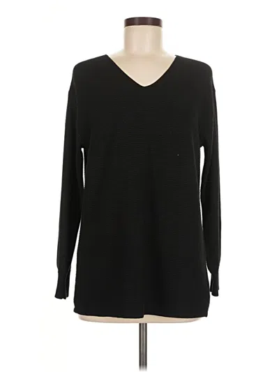 Pre-owned Ella Moss Pullover Sweater In Black