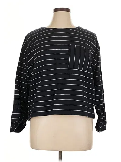 Pre-owned Ella Moss Pullover Sweater In Black