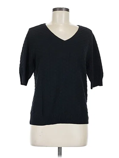Pre-owned Ella Moss Pullover Sweater In Black