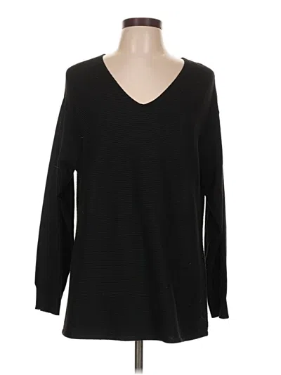 Pre-owned Ella Moss Pullover Sweater In Black