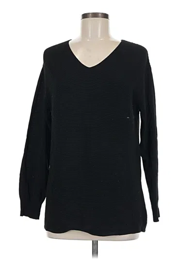 Pre-owned Ella Moss Pullover Sweater In Black