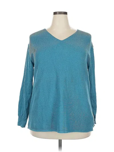 Pre-owned Ella Moss Pullover Sweater In Blue