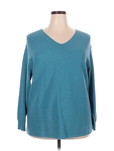 Pre-owned Ella Moss Pullover Sweater In Blue