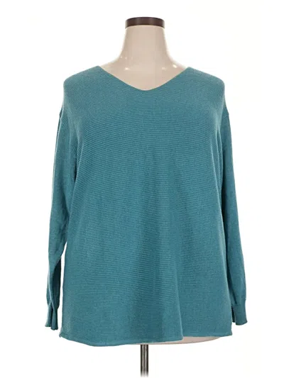 Pre-owned Ella Moss Pullover Sweater In Blue