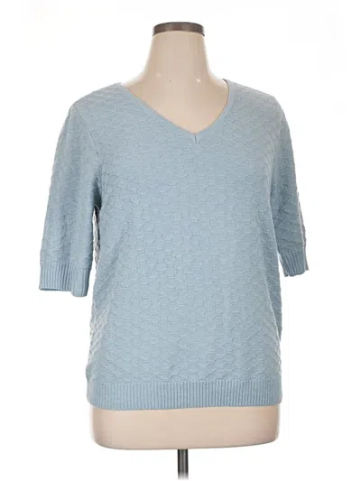 Pre-owned Ella Moss Pullover Sweater In Blue