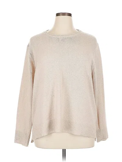 Pre-owned Ella Moss Pullover Sweater In Brown